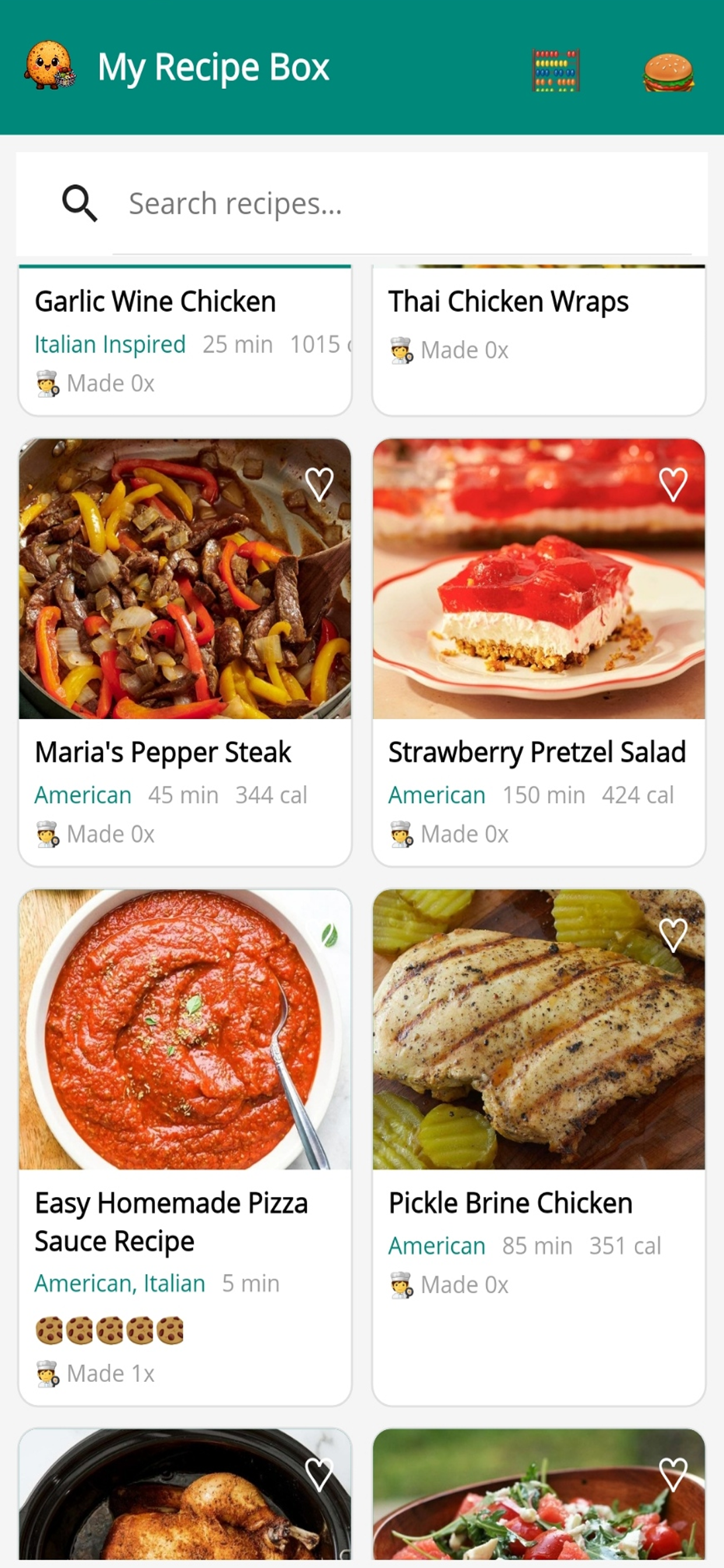 Android — recipe library
